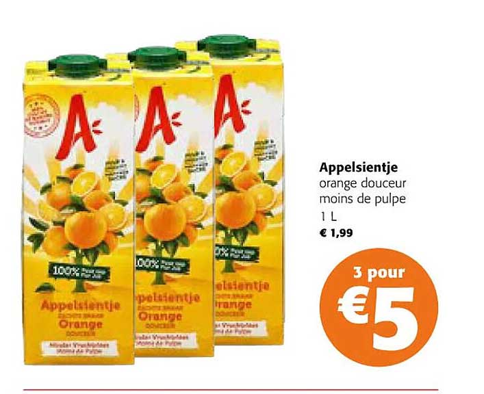 appelsientje orange deuceur moins de pulpe