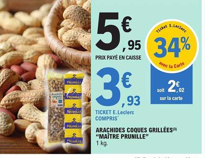 arachides coques grillées "maître prunille"
