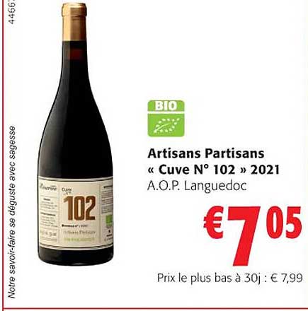 Artisans Partisans "cuve N°102" 2021