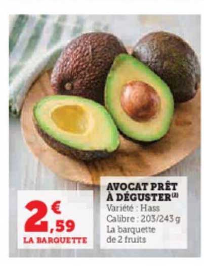 avocat prêt à déguster