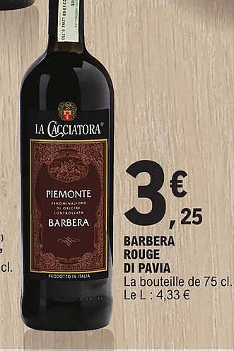 barbera rouge di pavia