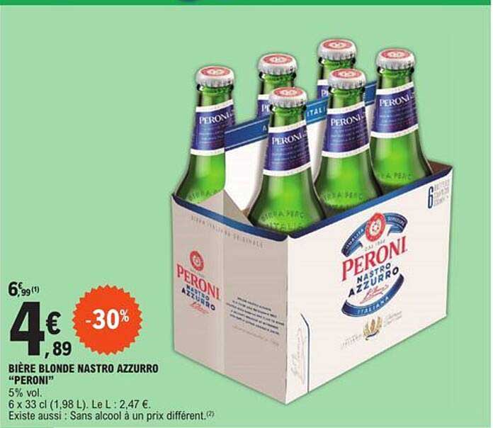 bière blonde nastro azzurbo "peroni"