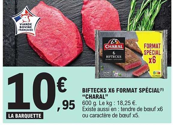biftecks x6 format spécial "charal"