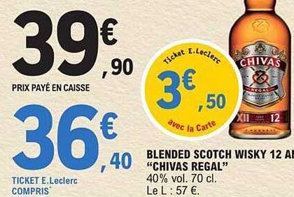blended scotch whisky 12 ans "chivas régal"