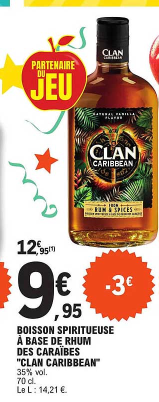 boisson spiritueuse à base de rhum des caraïbes "clan caribbean"