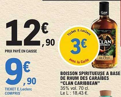 boisson spiritueuse à base de rhum des caraïbes "clan caribbean"