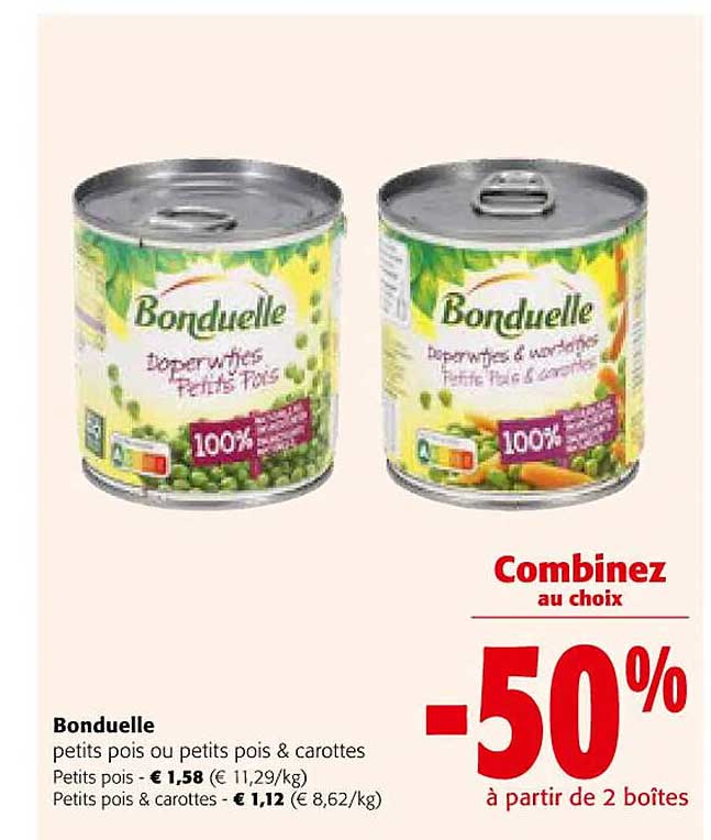 Bonduelle Petits Pois Ou Petits Pois & Carottes