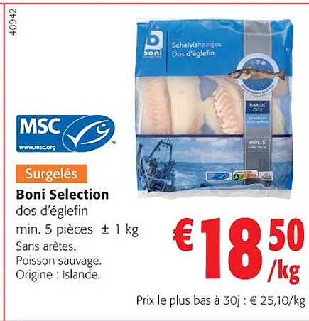 Boni Selection Dos D'églefin