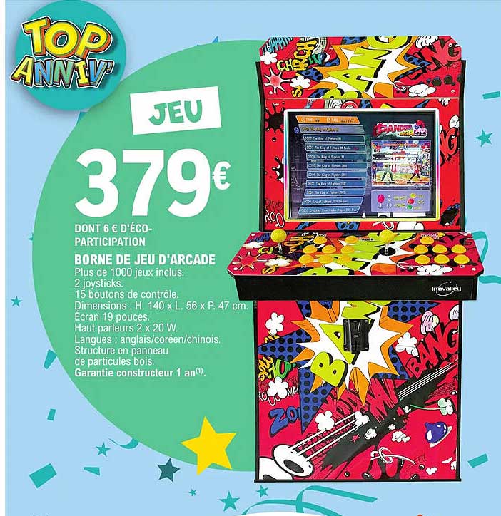 borne de jeu d'arcade