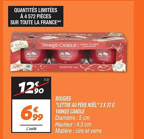 bougies "lettre au père noël"