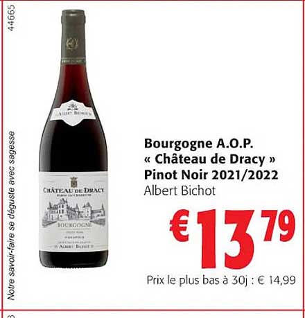 bourgogne a.o.p. "château noir 2021-2022 albert bichot