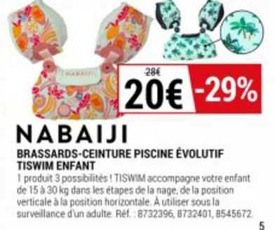 brassards-ceinture piscine évolutif tiswim enfant nabaiji