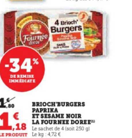 brioch'burgers paprika et sésame noir la fournée dorée