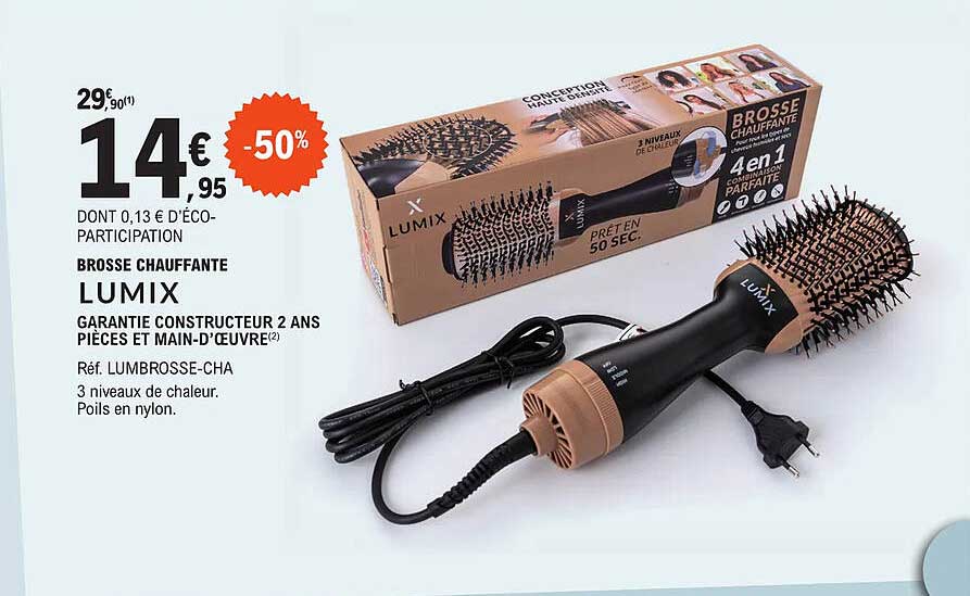 Brosse Chauffante Lumix