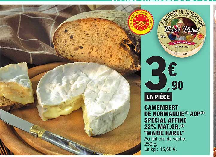 camembert de normandie aop spécial affiné "marie harel"