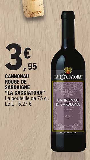 cannonau rouge de sardaigne "la cacciatora"