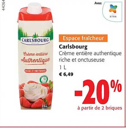 carlsbourg crème entière authentique riche et onctuseuse