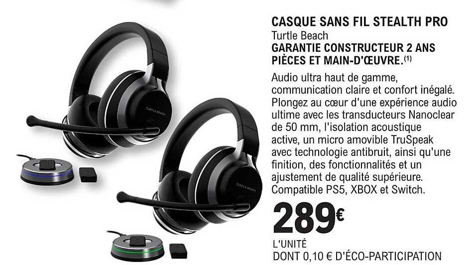 casque sans fil stealth pro