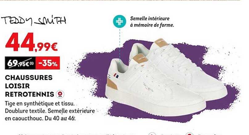 chaussures loisir retrotennis teddy smith