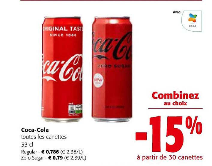coca-cola toutes les canettes