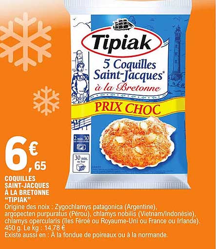 coquilles saint-jacques à la bretonne "tipiak"