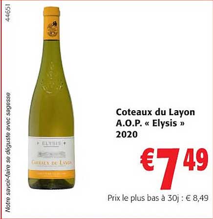 coteaux du layon a.o.p. "elysis" 2020