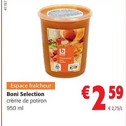 Crème De Potiron Boni Sélection