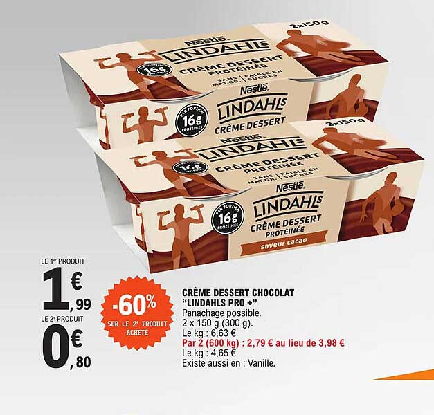 Crème Dessert Chocolat "lindahls Pro+"