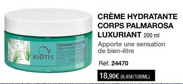 Crème Hydratante Corps Palmarosa Luxuriant