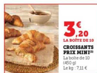 croissants prix mini