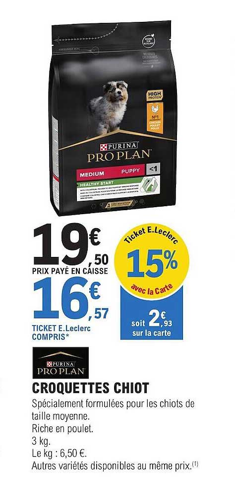 croquettes chiot pro plan