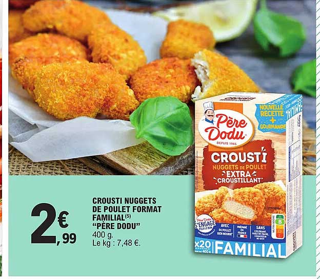 crousti nuggets de poulet format familial "père dodu"
