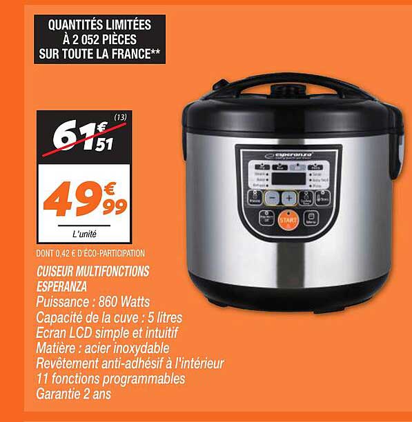 Cuiseur Multifonctions Esperanza