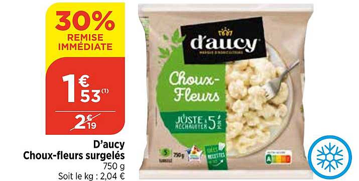d'aucy choux-fleurs surgelés