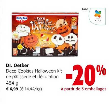 dr. oetker deco cookies halloween  kit de pâtisserie et décoration