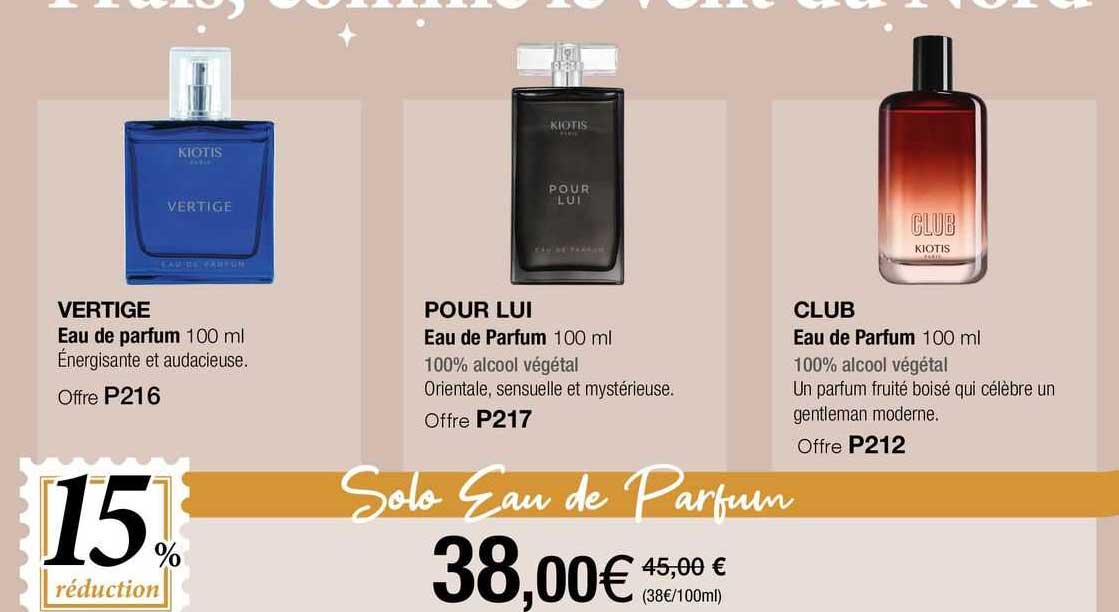 eau de parfum vertige, eau de parfum 100 ml pour lui, eau de parfum 100 ml club