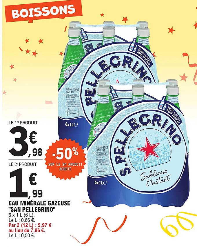 eau minérale gazeuse "san pellegrino"