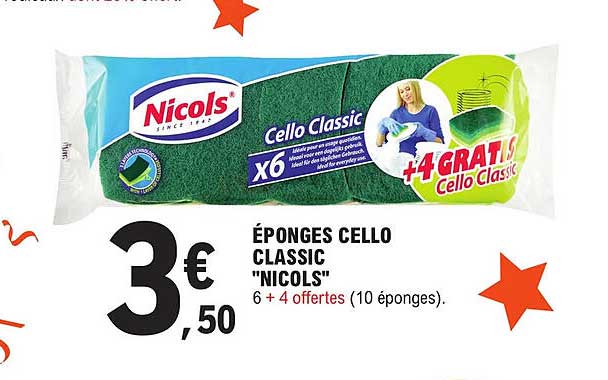 éponges cello classic "nicols"