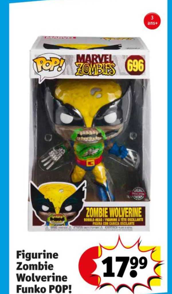 figurine zombie wolverine funko pop!