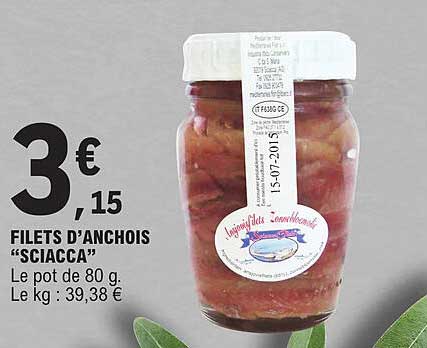 filets d'anchois "sciacca"