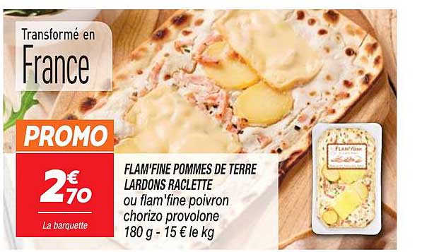 Flam'fine Pommes De Terre Lardons Raclette