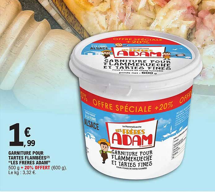 Garniture Pour Tartes Flambées "les Frères Adam"
