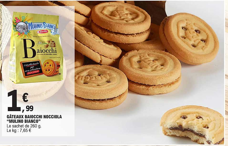 gâteaux baiocchi nocciola "mulino bianco"