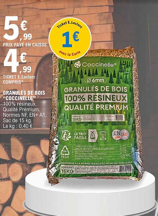 Granulés De Bois "coccinelle"