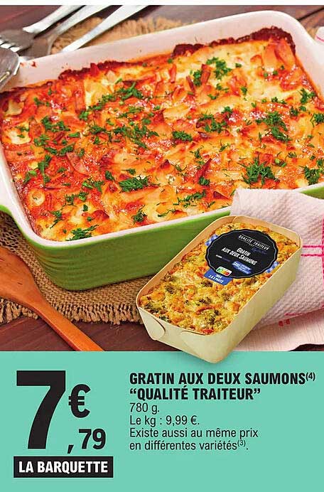 Gratin Aux Deux Saumons "qualité Traiteur"