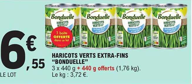 haricots verts extra-fins "bonduelle"