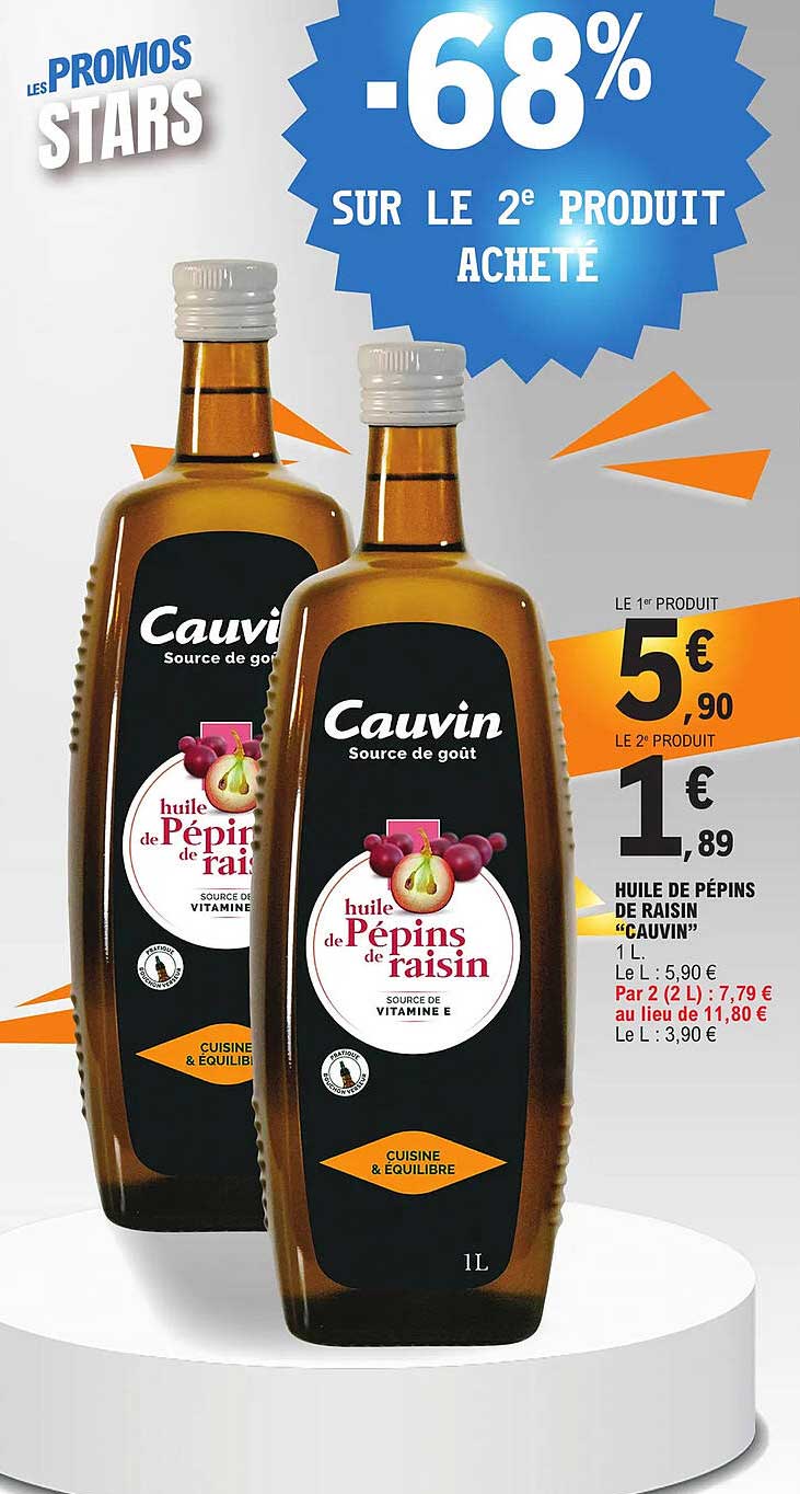 Huile De Pépins De Raisin "cauvin"
