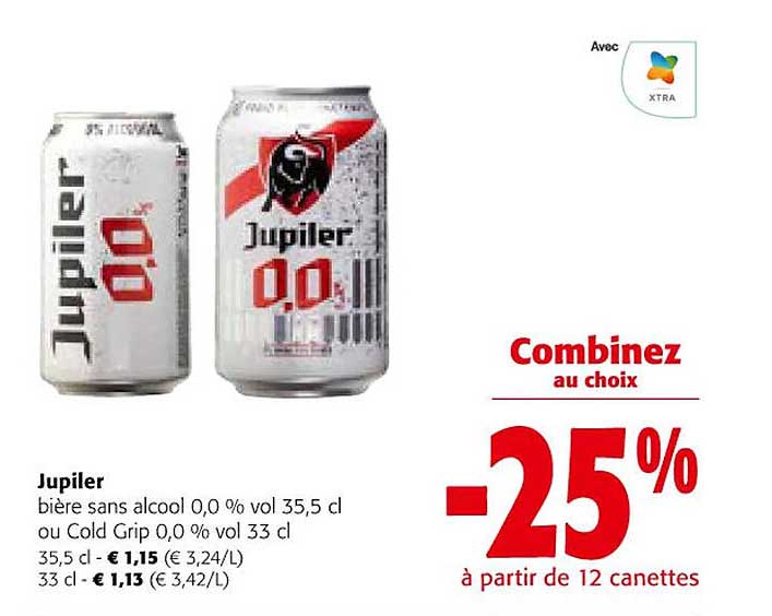 jupiler bière sans alcool 0,0 % vol