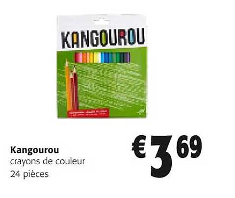 kangourou crayons de couleur