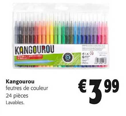 kangourou feutres de couleur
